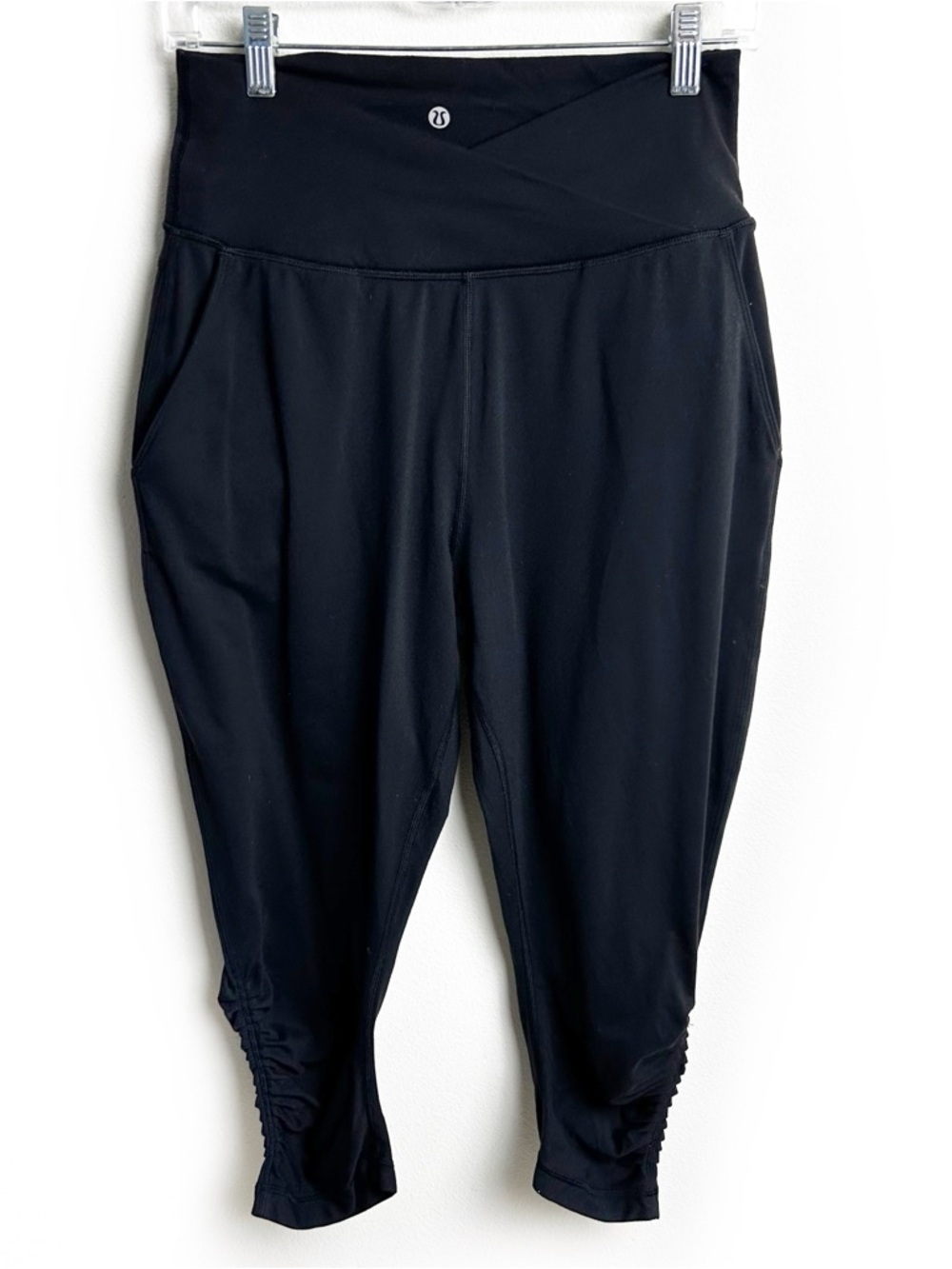 Lululemon jogger flip-over waist ruched detail size: 8